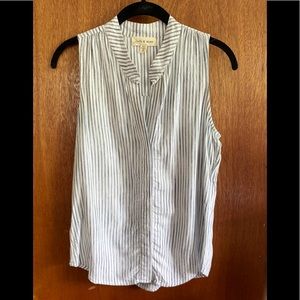 Anthropologie Gray Striped Tank Top